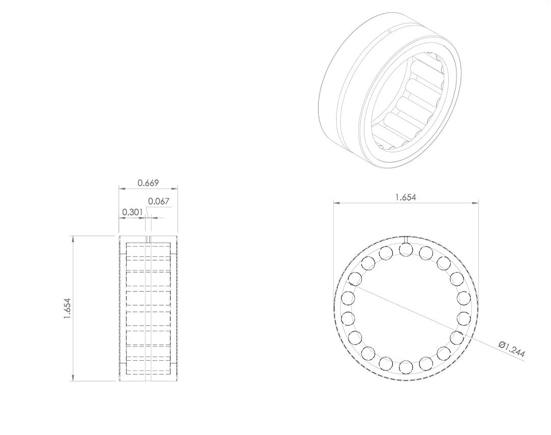 Rolamento De Agulhas RNA4905 Quadriciclos Atvs Braves 200 Bull