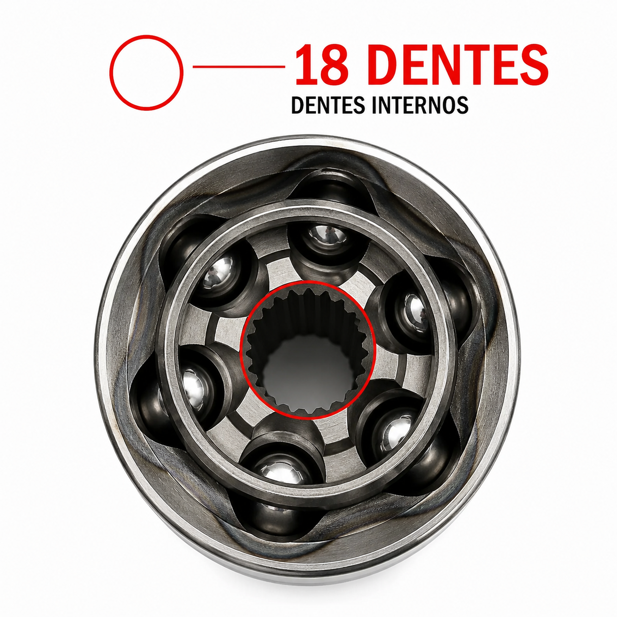 Homocinética Externa Eixo Dianteiro 18 ou 19/27 Dentes Quadriciclos Atvs/ Utvs 500/520/600/625 CFmoto