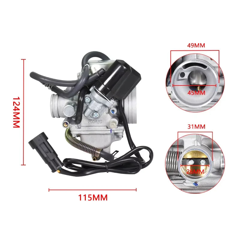 Carburador Completo Quadriciclos Atvs 200cc Várias Marcas E Modelos