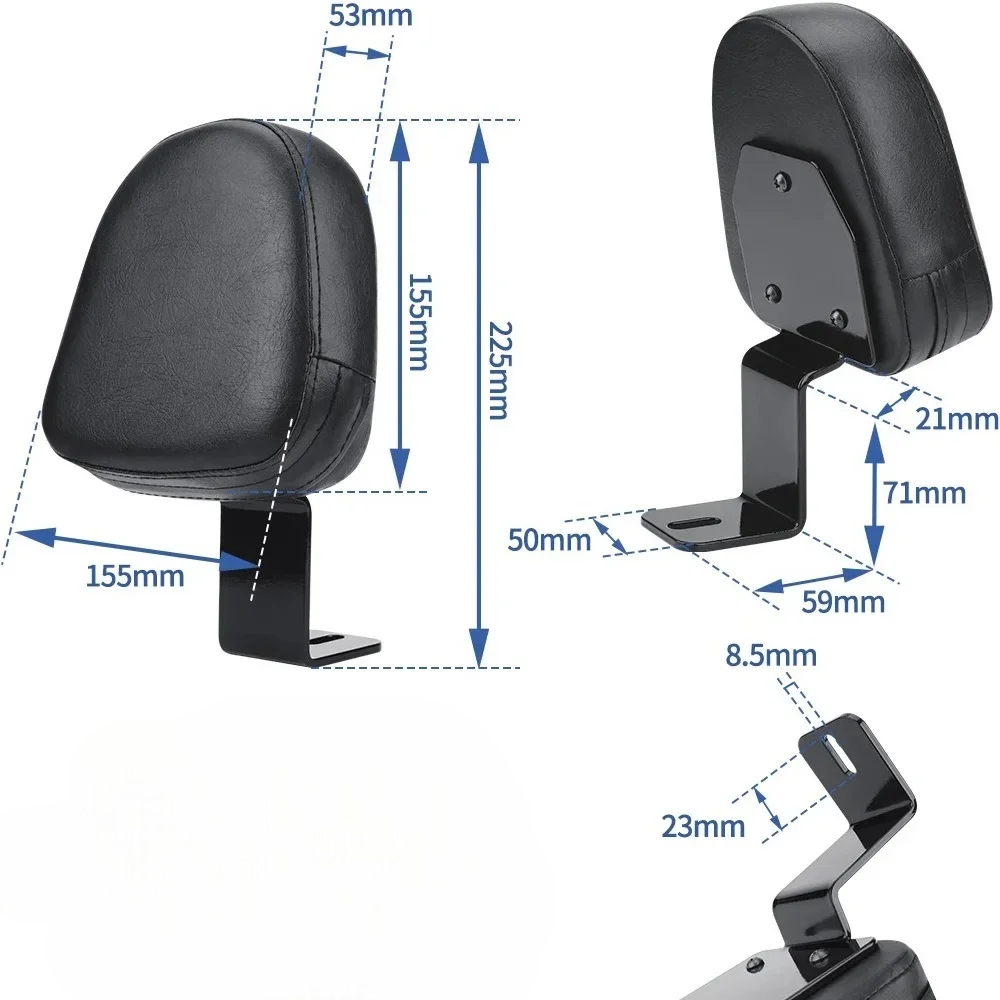 Encosto Do Piloto (Sissy Bar) Para Motos Conforme Fotos