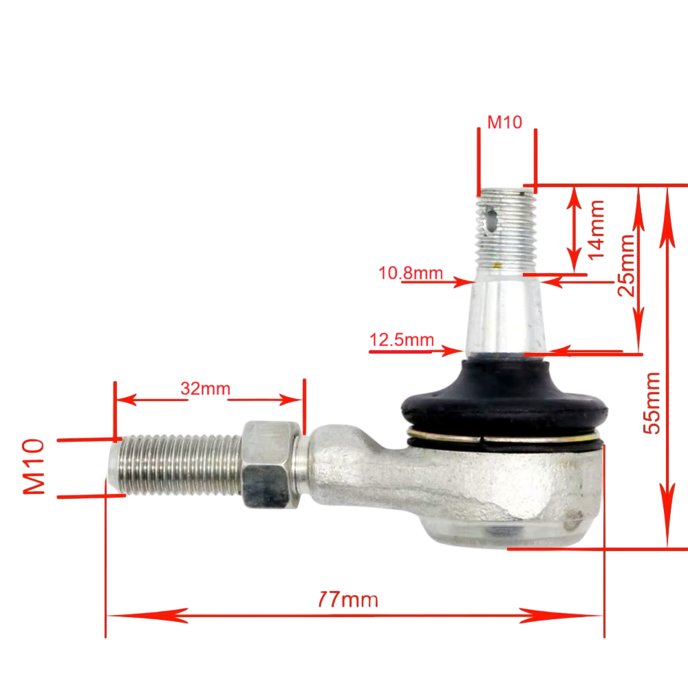 Terminal Direção 10mm (Par) Quadriciclos Atvs Polaris E Kawasaki