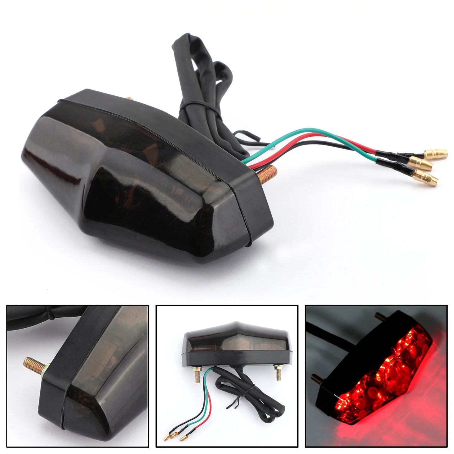 Lanterna Traseira Completa 12v Universal Motos/ Scooters/ Quadriciclos Atvs