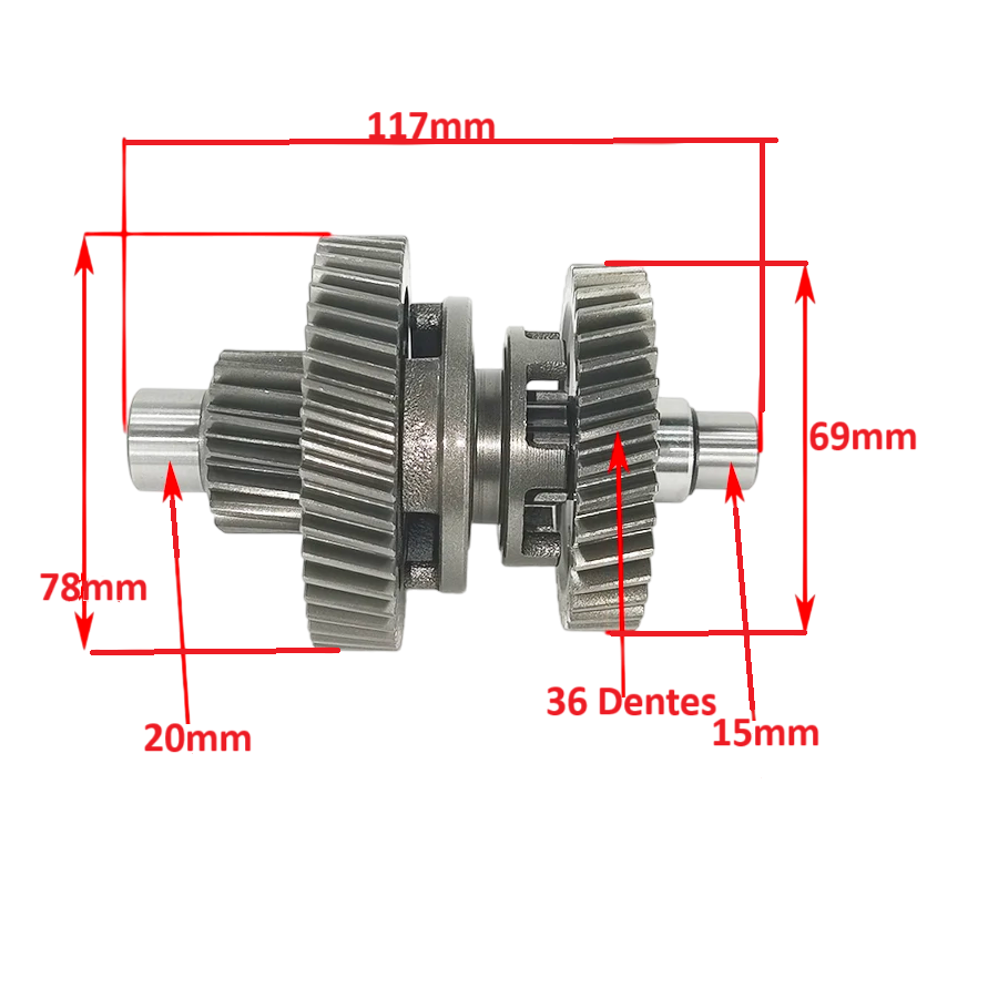 Engrenagens E Ou Eixo Caixa Cambio Quadriciclos Atvs 150/200 Shineray/ MXF