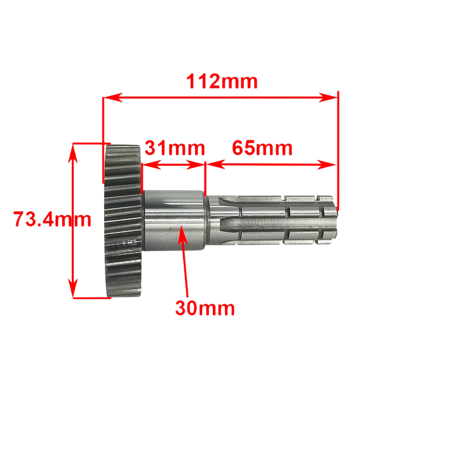 Eixo Primário Reverso Da Caixa Cambio Quadriciclos Atvs 150/200 Shineray/ MXF