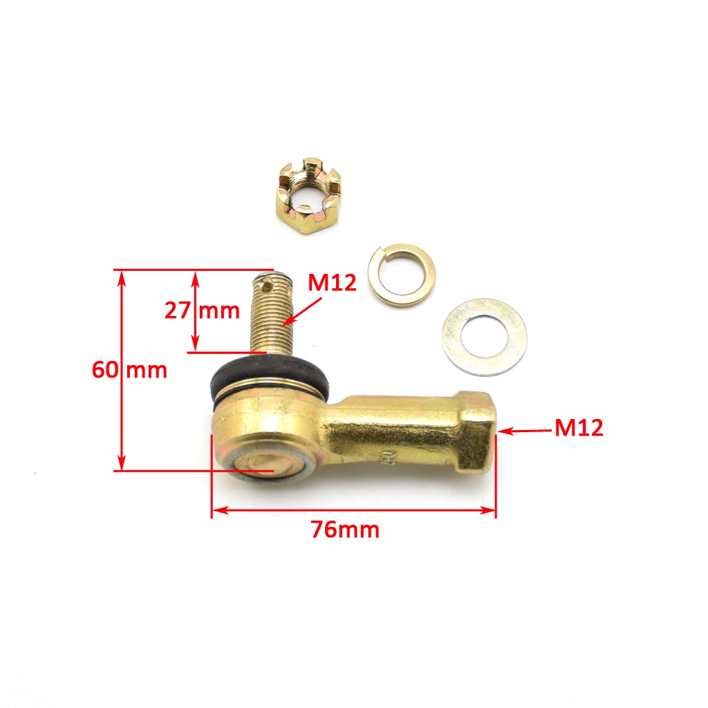 Terminal Direção 12mm (Par) Quadriciclos Atvs Lifan/ Zongshen