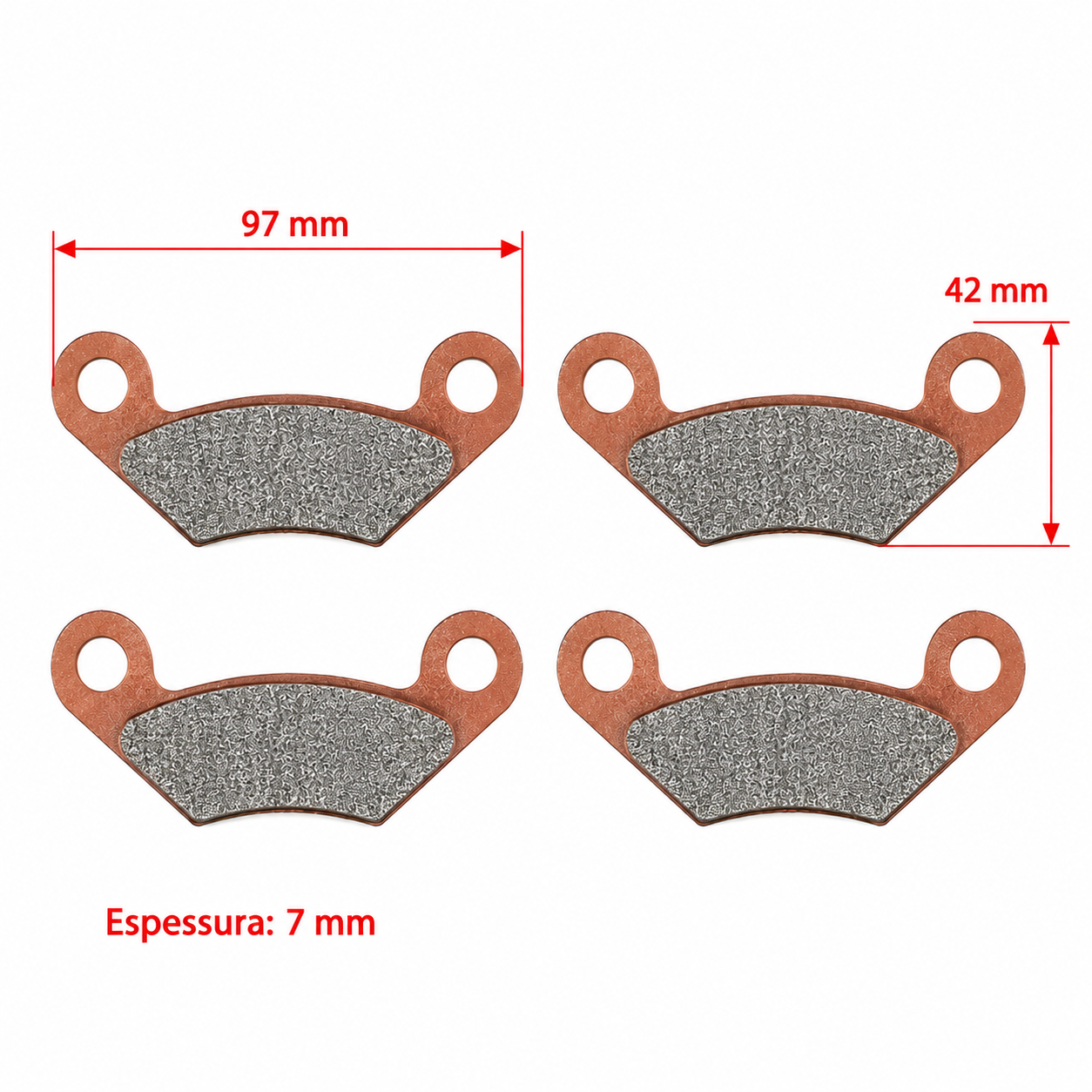 Pastilhas de Freio (1 ou 2 Pares) Quadriciclos Atvs Predator 300 XTerrain