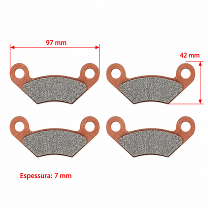 Pastilhas de Freio (1 ou 2 Pares) Quadriciclos Atvs Predator 300 XTerrain