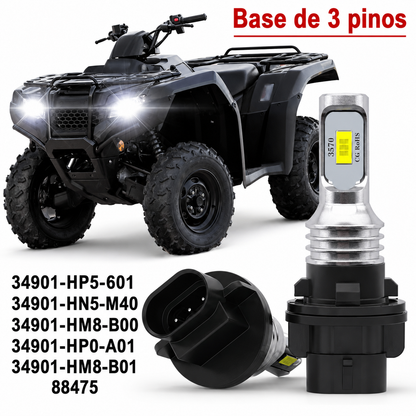 Lâmpada de LED HP5 (2 Peças) Quadriciclos Atvs TRX 350/420/500 Honda