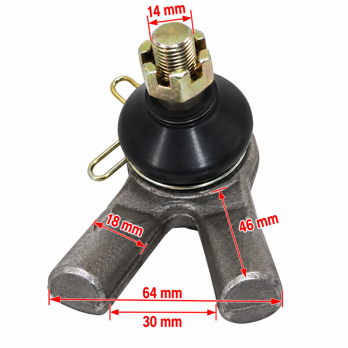 Pivô Fixo da Suspensão 12mm/ 14mm Quadriciclos Atvs Attack - Force 200 MXF
