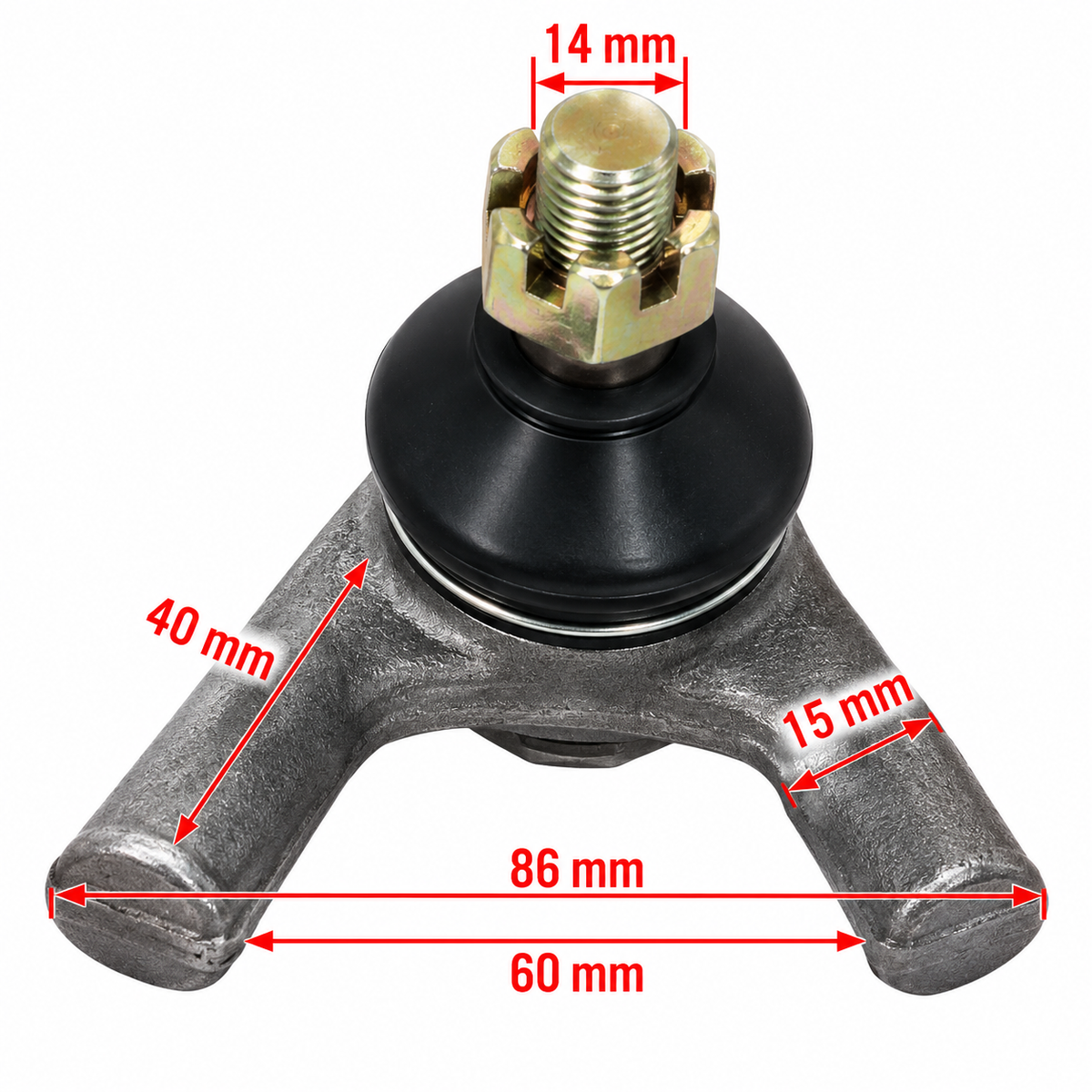 Pivô Fixo da Suspensão 12mm/ 14mm Quadriciclos Atvs Attack - Force 200 MXF