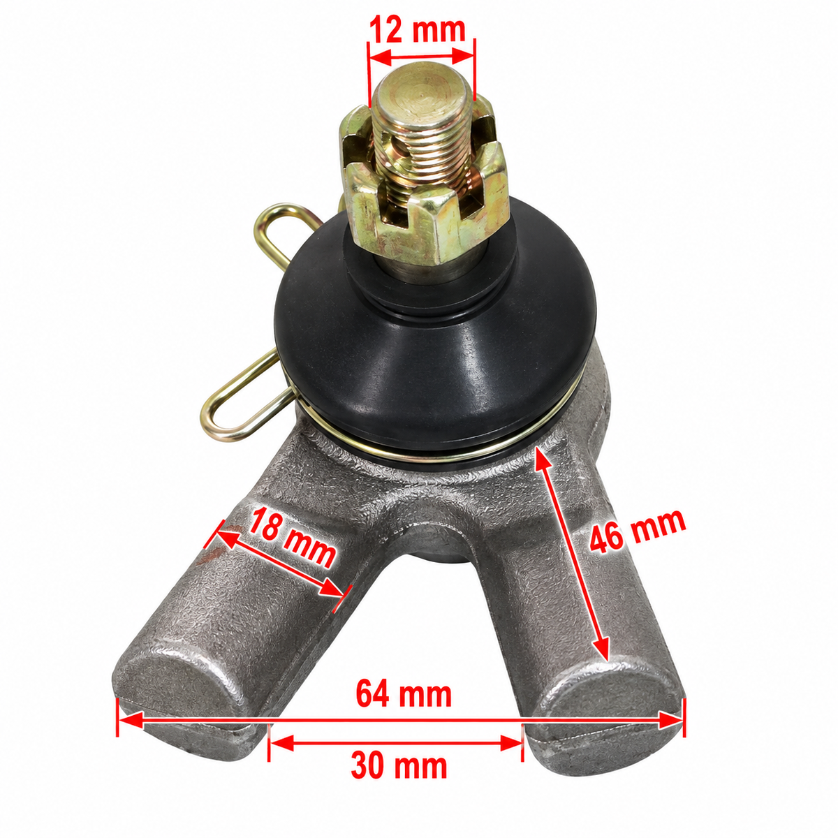 Pivô Fixo da Suspensão 12mm/ 14mm Quadriciclos Atvs Attack - Force 200 MXF