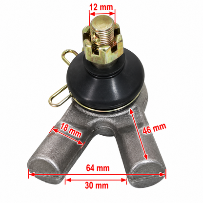 Pivô Fixo da Suspensão 12mm/ 14mm Quadriciclos Atvs Attack - Force 200 MXF