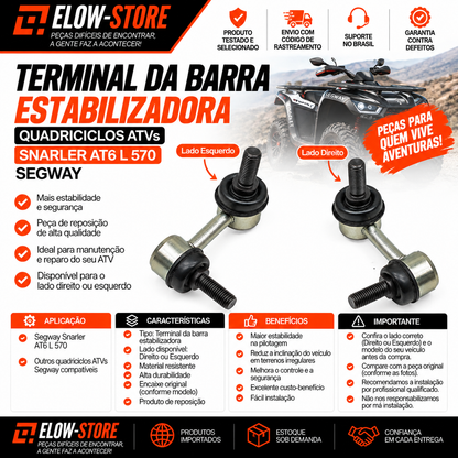 Terminal da Barra Estabilizadora Lado Dir. ou Esq. Quadriciclos Atvs Snarler AT6 L  570 Segway