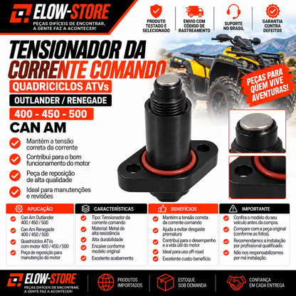 Tensionador da Corrente Comando Quadriciclos Atvs Outlander/ Renegade 400-450-500 Can Am