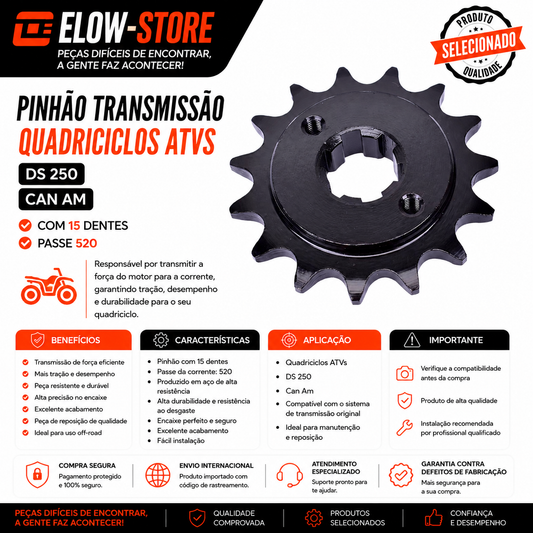 Pinhão Transmissão Quadriciclos Atvs Ds 250 Can Am