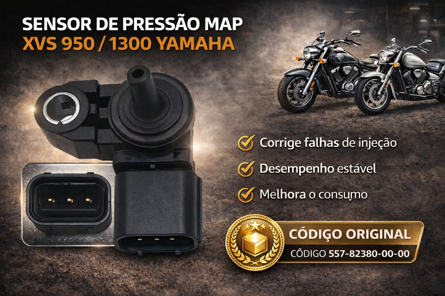 Sensor De Pressão Map Xvs 950/ 1300 Yamaha