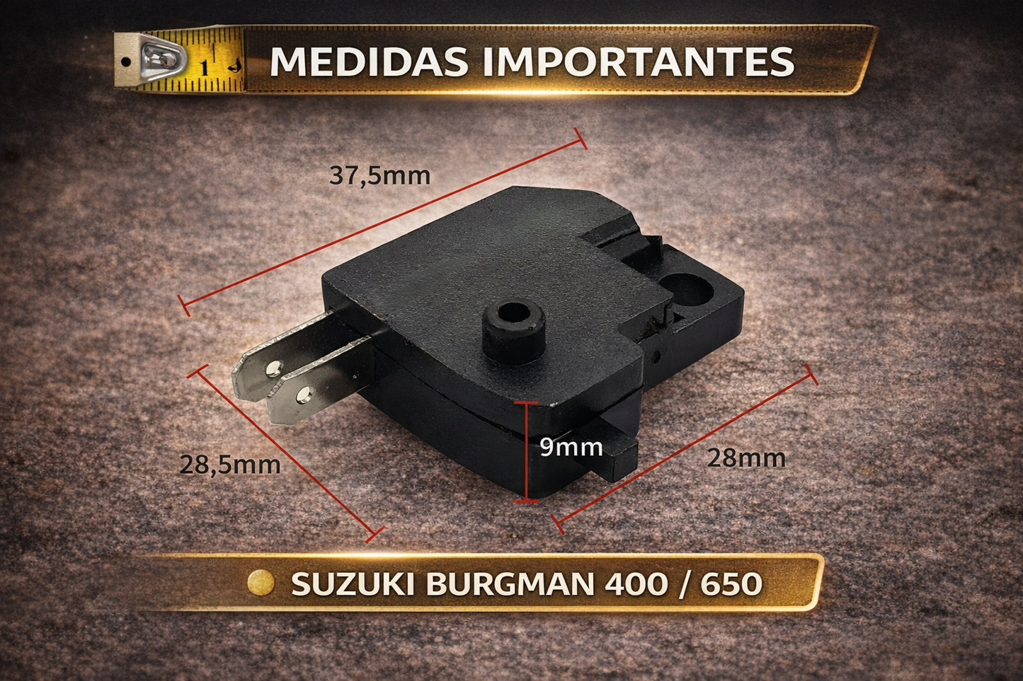 Interruptor De Freio Dianteiro E Traseiro Scooter Burgman 400/ 650 Suzuki