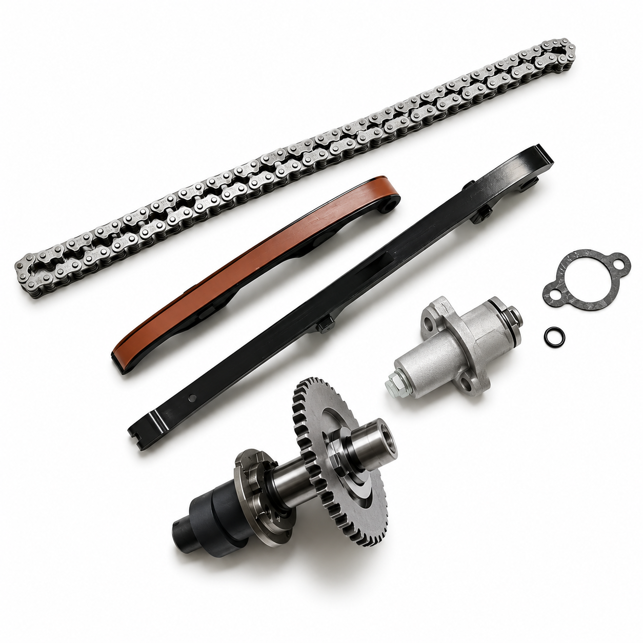 Kit Guia; Tensor; Tensionador; Corrente e Arvore de Comando Quadriciclos Atvs T-Boss 550 Ventura