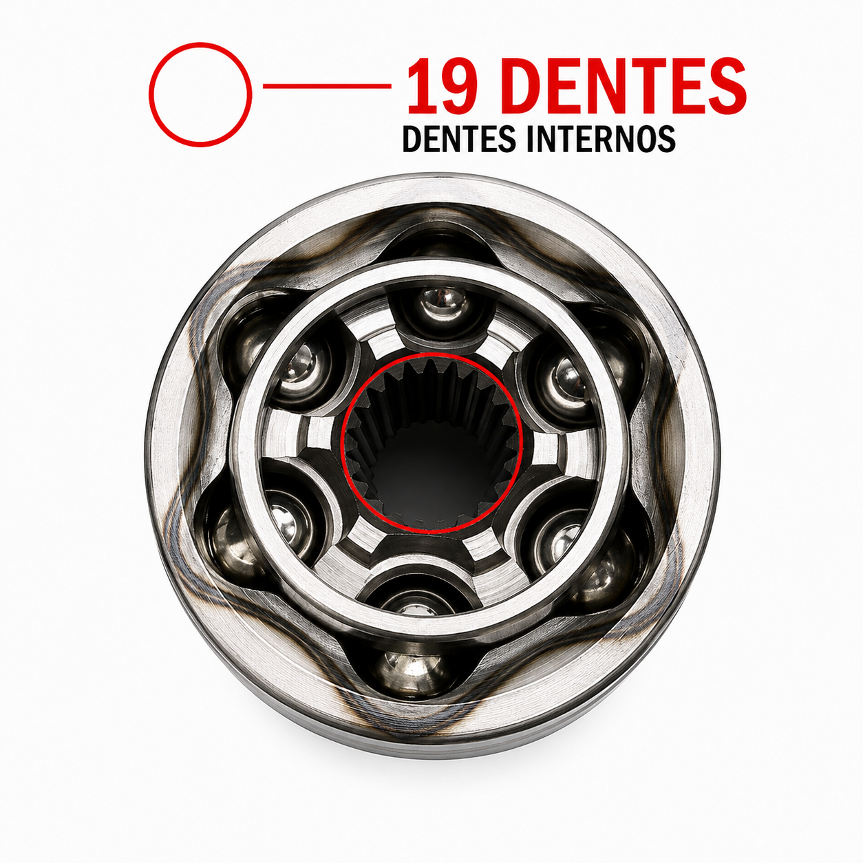 Homocinética Externa Eixo Dianteiro 18 ou 19/27 Dentes Quadriciclos Atvs/ Utvs 500/520/600/625 CFmoto