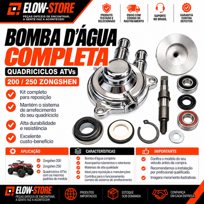 Bomba D´água Completa Quadriciclos Atvs 200/ 250 Zongshen