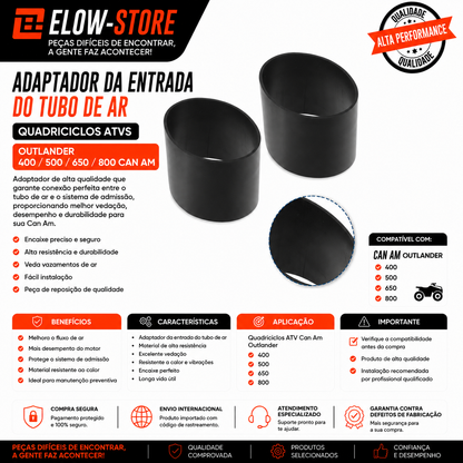 Adaptador da Entrada do Tubo de Ar Quadriciclos Atvs Outlander 400/500/650/800 Can Am