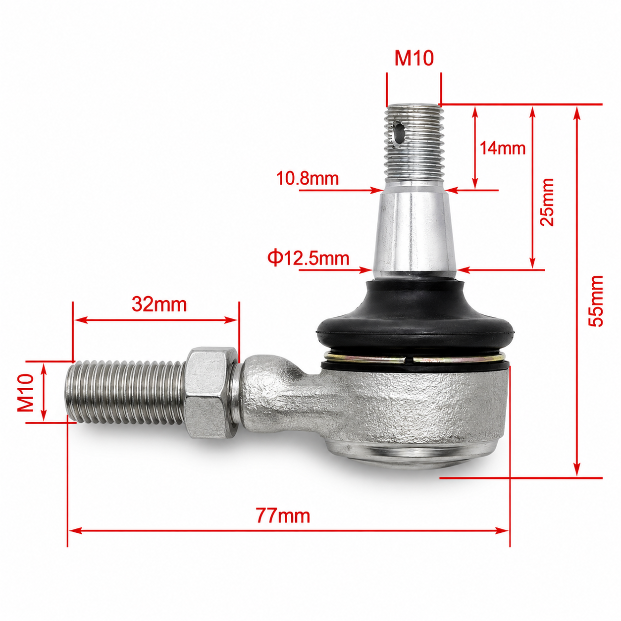 Terminal Direção 10mm (Par) Quadriciclos Atvs YFM 250/ 350/ 400 Yamaha