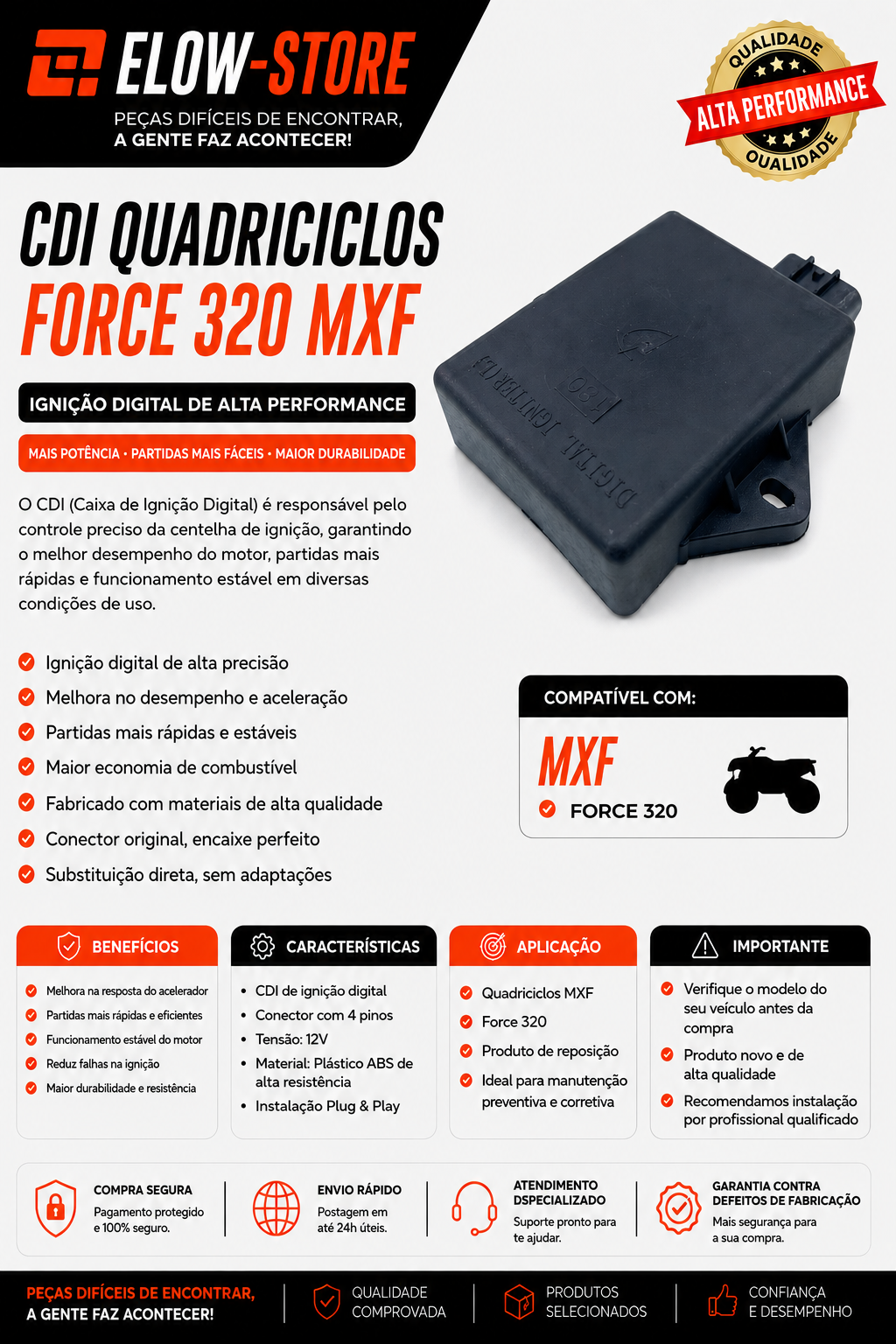 CDI Quadriciclos Atvs Force 320 MXF