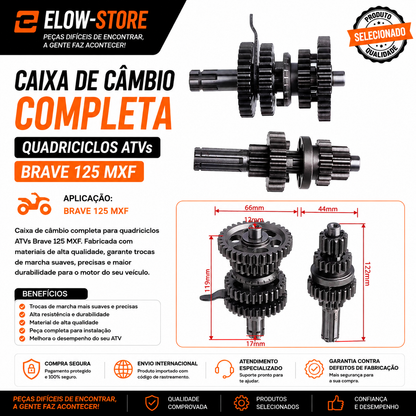 Caixa de Cambio Completa Quadriciclos Atvs Brave 125 MXF