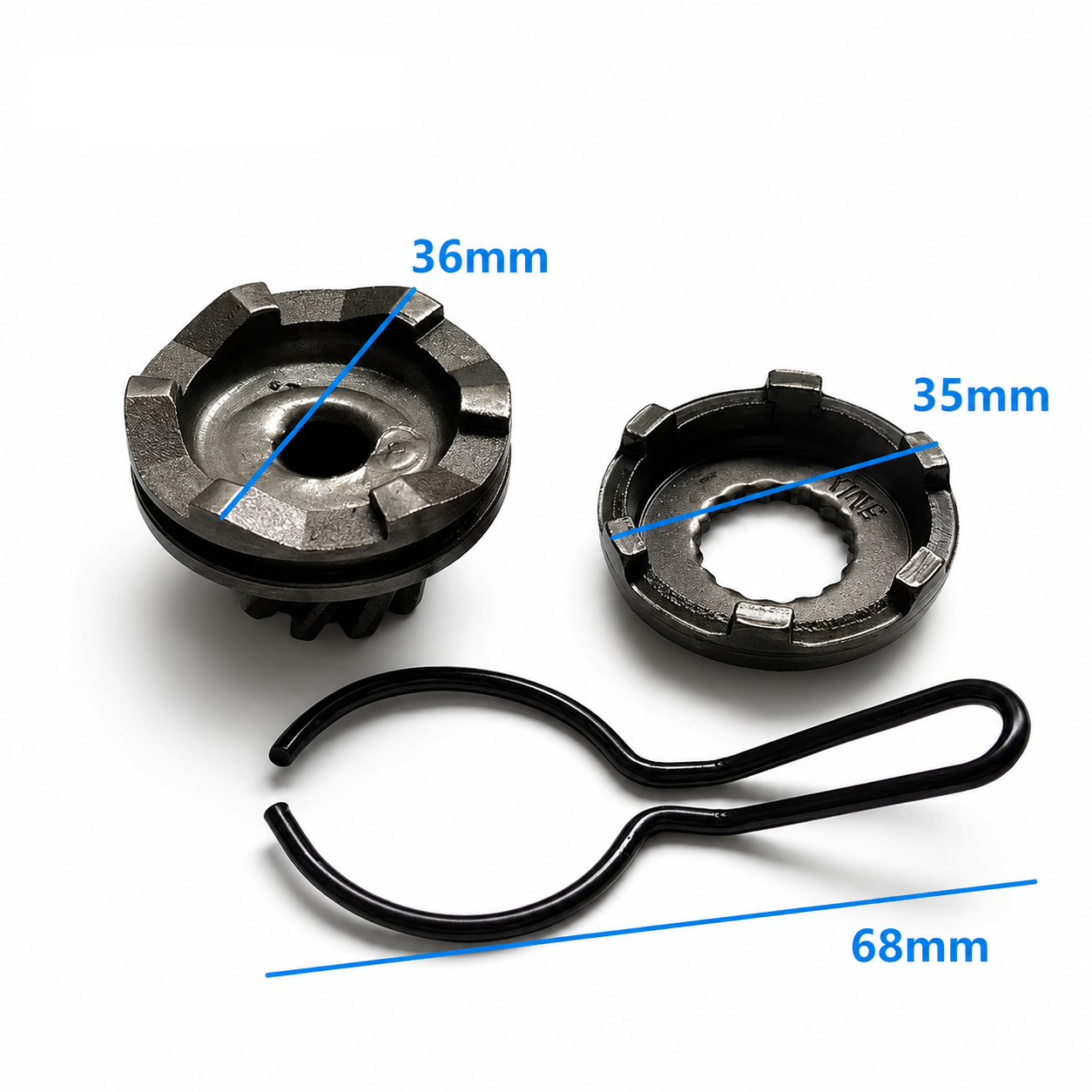Eixo Pedal, Engrenagem L. Esq. e Mola da Partida Scooter Neo 115 Yamaha