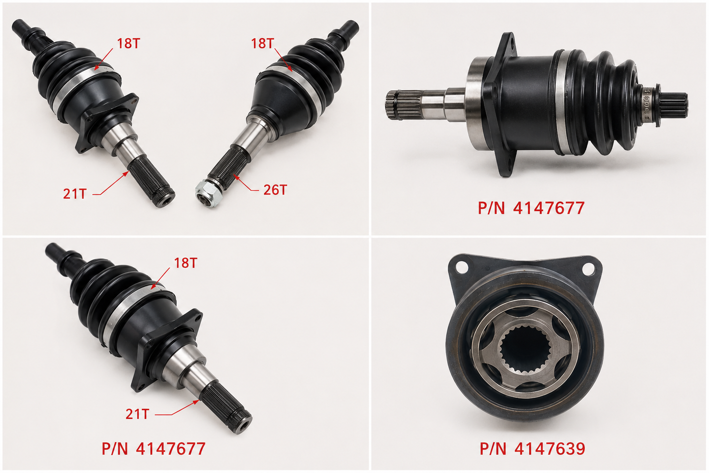 Eixo CV (Homocinética) Diant. Quadriciclos Atvs Outlander 400/500/600 - Renegade 500/800 Can am