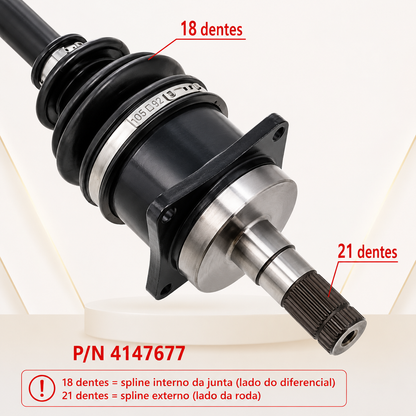 Eixo CV (Homocinética) Diant. Quadriciclos Atvs Outlander 400/500/600 - Renegade 500/800 Can am