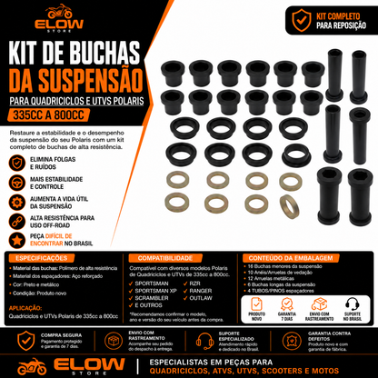 Kit de Buchas da Suspensão Quadriciclos Atvs/Utvs de 335cc a 800cc da Polaris