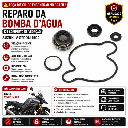 Reparo Bomba D’Água Suzuki V-Strom 1000 Kit Completo Vedação + Alta Durabilidade