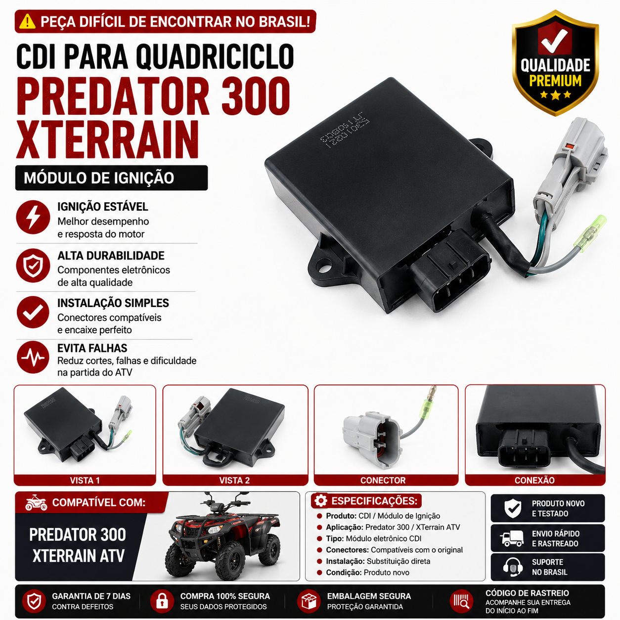 CDI Quadriciclo ATV Predator 300 XTerrain