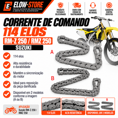 Corrente de Comando (114 Elos) RM-Z 250/ RMZ 250 Suzuki