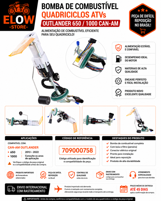 Bomba de Combustível Quadriciclos Atvs Outlander 650/ 1000 Can-Am