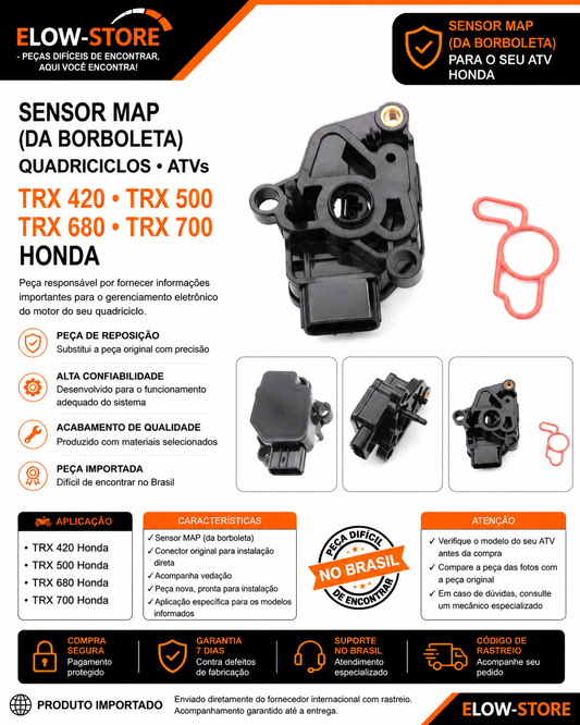 Sensor Map (da Borboleta) Quadriciclos Atvs TRX 420/ TRX 500/ TRX 680/ TRX 700 Honda