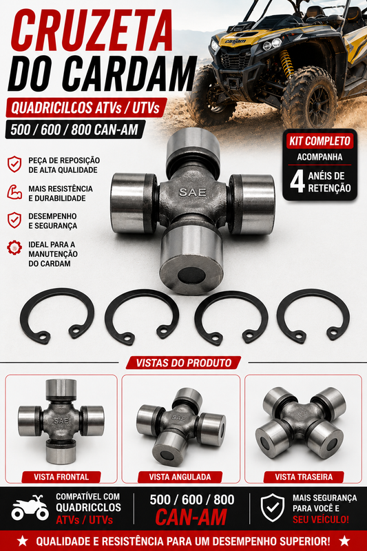 Cruzeta do Cardam Quadriciclos Atvs/ Utvs 500/600/800 Can Am