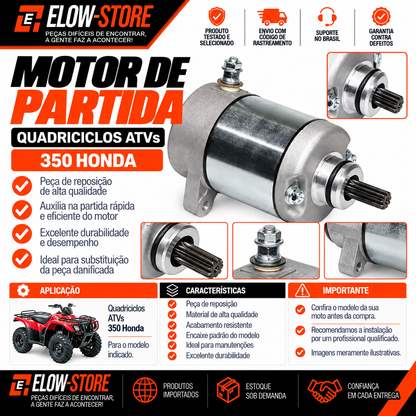 Motor Partida Quadriciclos Atvs TRX 350 Honda