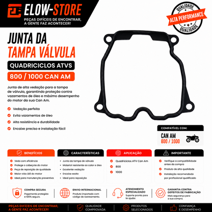 Junta da Tampa Válvula Quadriciclos Atvs 800/ 1000 Can Am