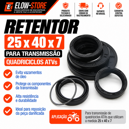 Retentor 25x40x7 Para Transmissão de Quadriciclos Atvs