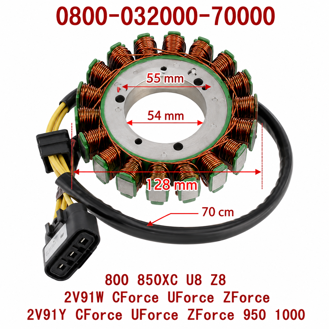 Estator (18 Bobinas) Quadriciclos Atvs/ Utvs Cforce - Uforce - Zforce 800/900/1000 CfMoto