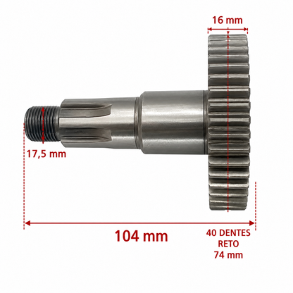 Engrenagem e Eixo do Cambio Quadriciclos Atvs e Buggys de 150/200cc