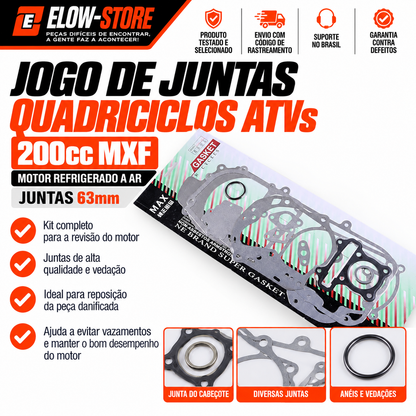 Jogo de Juntas Quadriciclos Atvs 200cc MXF