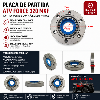 Placa de Partida Quadriciclos Atvs Force 320 MXF