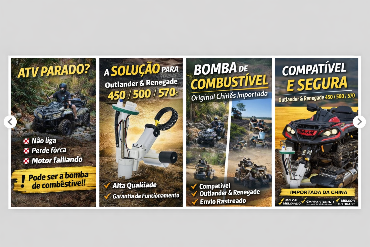 Bomba Combustível Quadriciclos Atvs Outlander/ Renegade 450/ 500/ 570 Can Am
