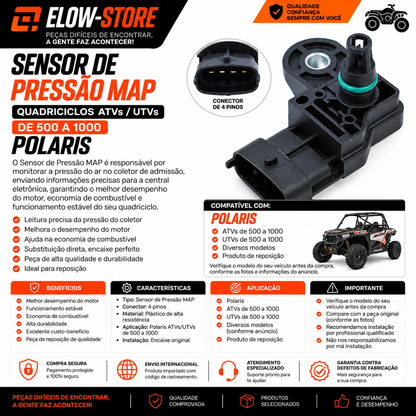 Sensor de Pressão Map Quadriciclos Atvs/ Utvs de 500 a 1000 da Polaris