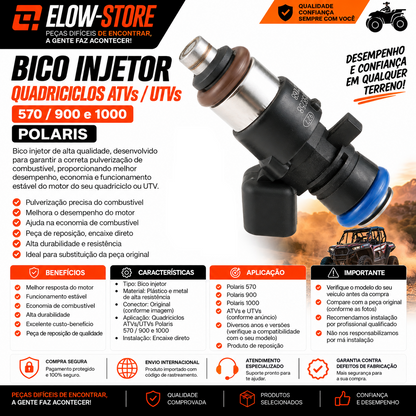 Bico Injetor Quadriciclos Atvs/ Utvs 570/ 900 e 1000 da Polaris