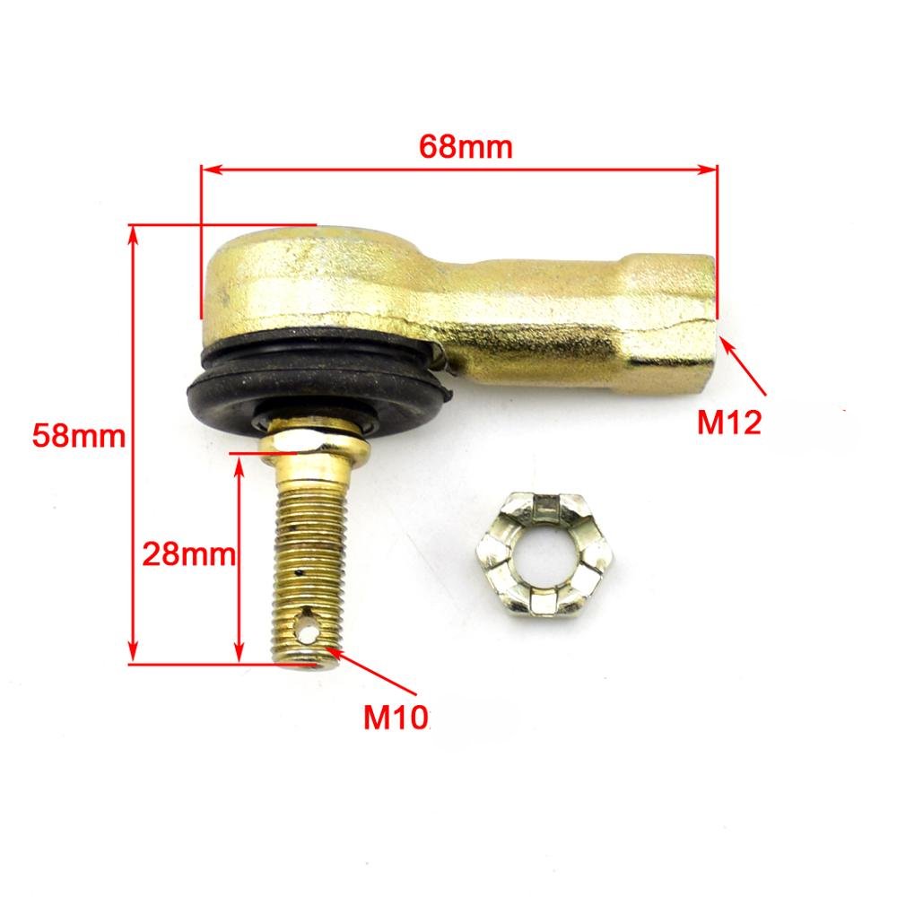 Terminal Direção 10mm/12mm (Par) Quadriciclos Atvs Fourtrax De 200 Á 680 Honda