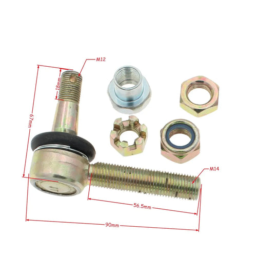 Terminal Direção 12mm/14mm Quadriciclos Atvs De 150 Á 250